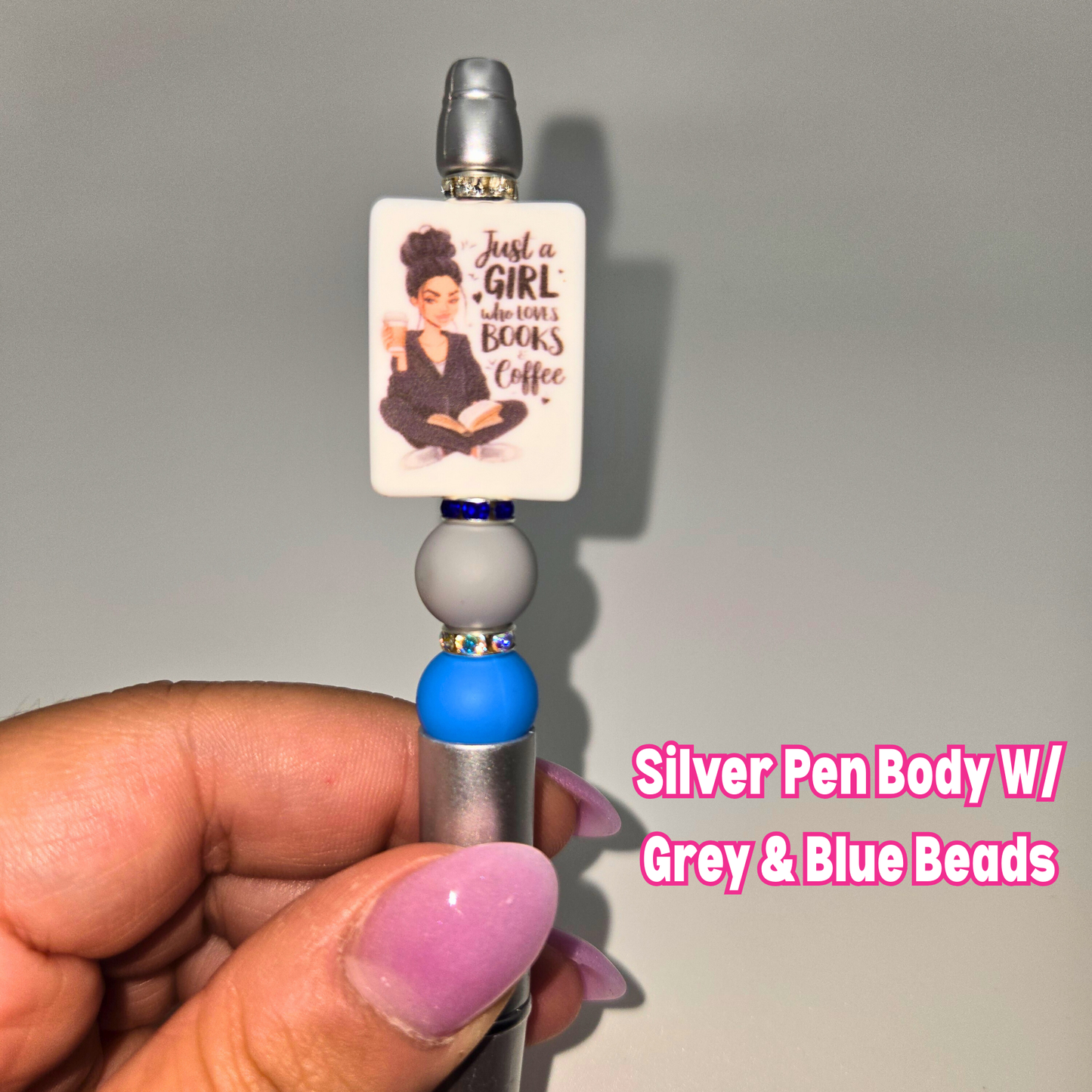 Just A Girl Who Loves Books & Coffee Beaded Pen
