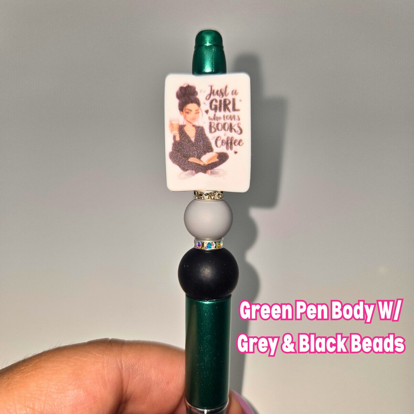 Just A Girl Who Loves Books & Coffee Beaded Pen