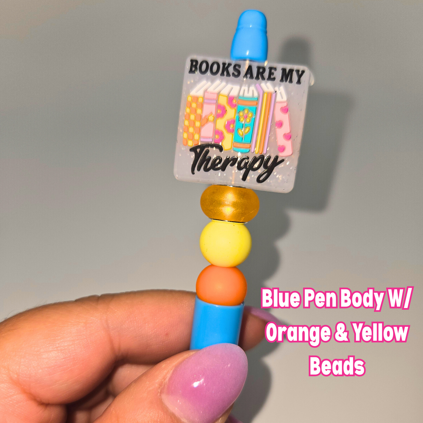 Books Are My Therapy Beaded Pen