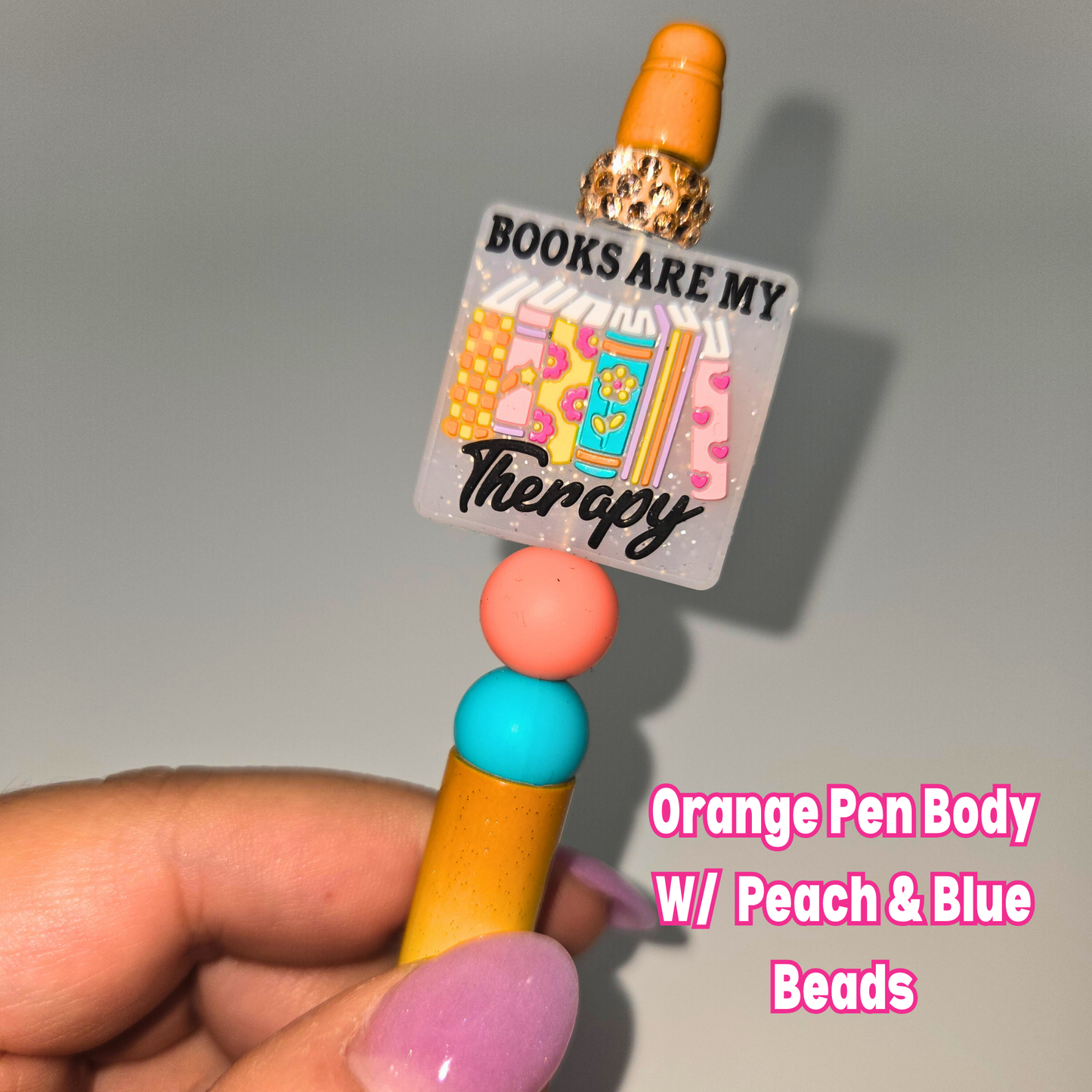 Books Are My Therapy Beaded Pen