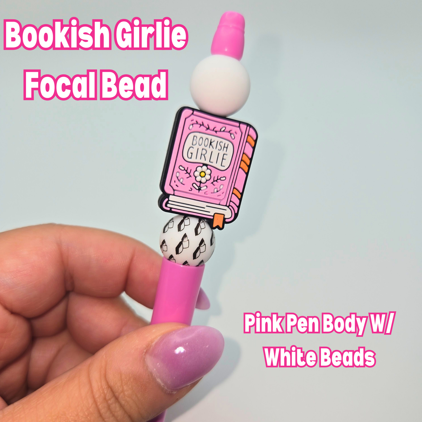 Bookish Girlie Beaded Pen