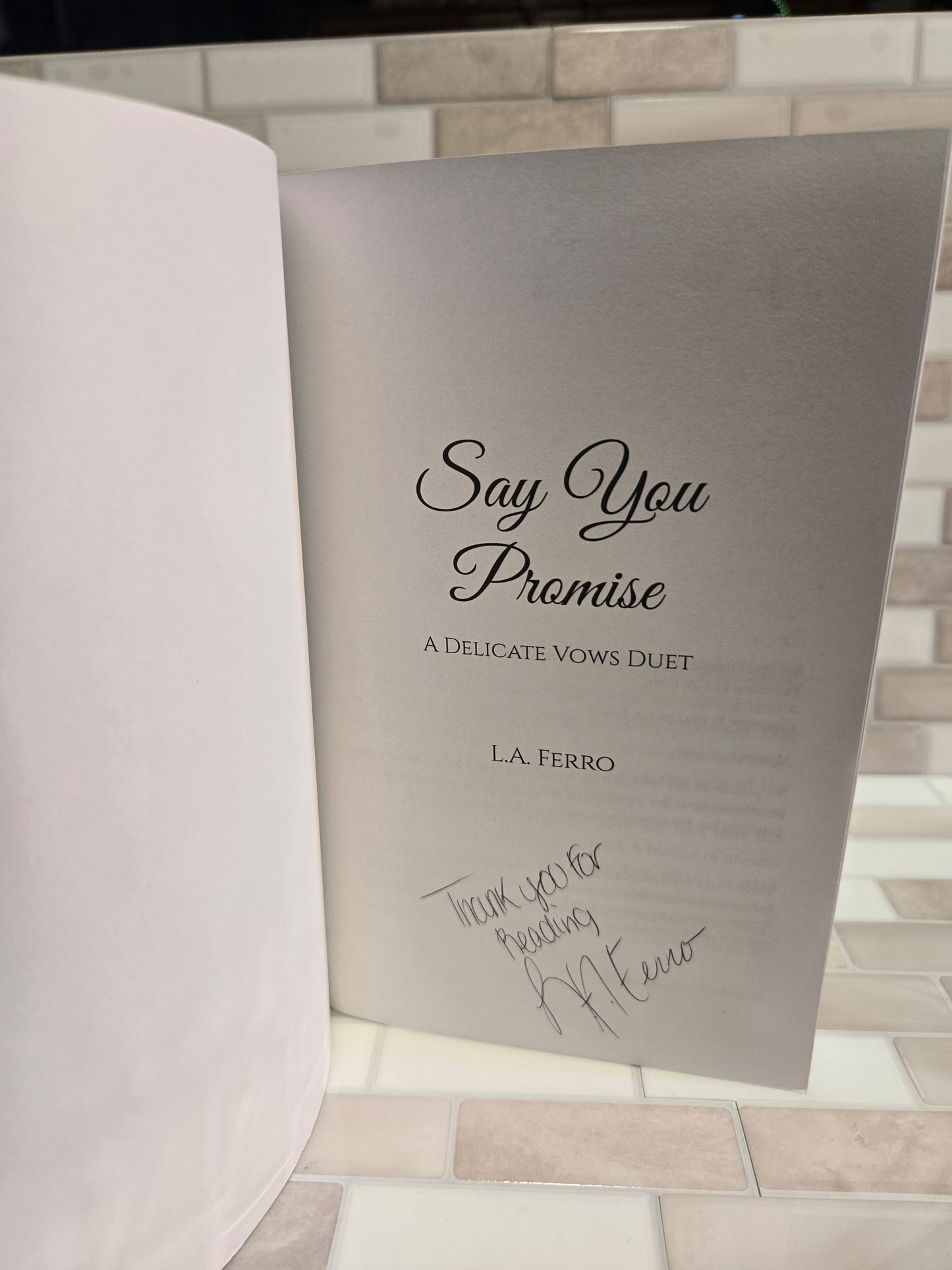 Say You Promise (A Delicate Vows Duet)