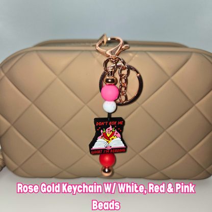 Don't Ask Me What I'm Reading Beaded Keychain