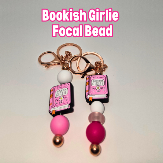 Bookish Girlie Beaded Keychain
