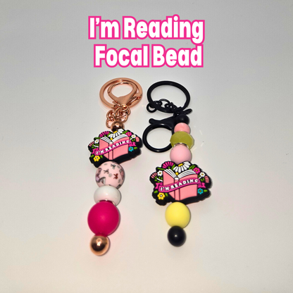 I'm Reading Beaded Keychain