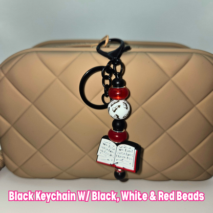 We Lose Ourselves In Books We Find Ourselves There Too Beaded Keychain