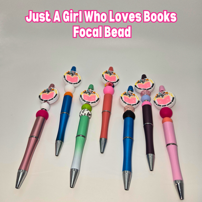 Just A Girl Who Loves Books Beaded Pen