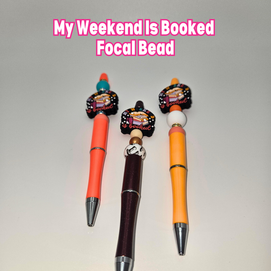 My Weekend Is Booked Beaded Pen