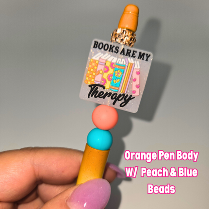 Books Are My Therapy Beaded Pen